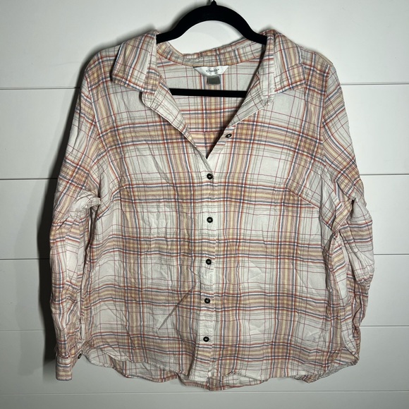 Cj Banks Women’s Plaid Button Down Top - Picture 4 of 6